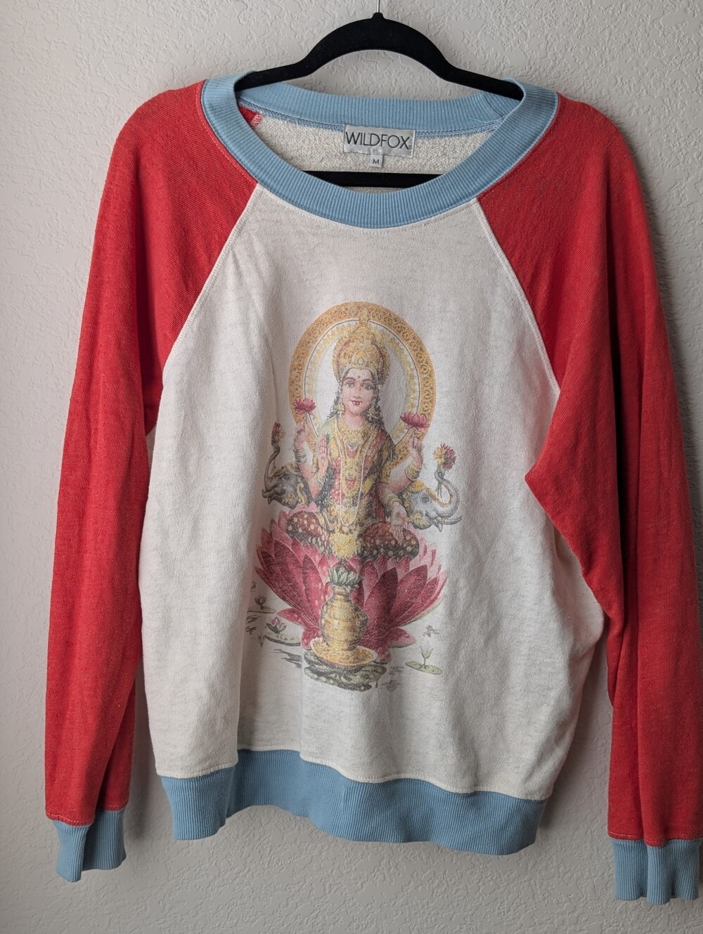 Wildfox Goddess Raglan Sweatshirt Size M - Picture 2 of 7